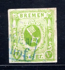 Bremen #4   Used, VF, Signed on Back,  CV $300.00   .....  0780004