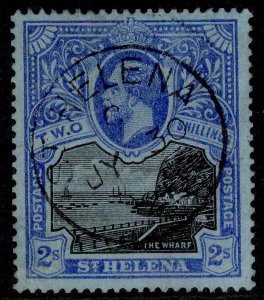 ST. HELENA GV SG80, 2s black & blue/blue, VERY FINE USED. Cat £110. CDS