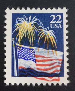 US STAMPS #2276 VAR.  MINT OG NH MAJOR FLAG COLOR SHIFT LOT #22715