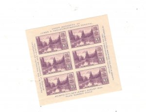 US SCOTT# 750, SOUV SHEET, MLH