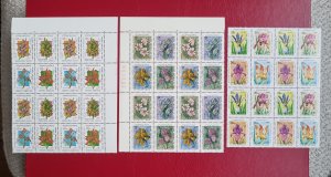 1991-93 Iran Norouz Blocks of 4 MNH Scott: 2361(a-b) 2411(a-b) 2443(a-b).
