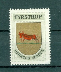 Denmark. Poster Stamp 1940/42. Mnh. District: Tyrstrup. Coats Of Arms: Bull