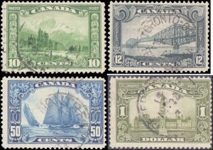 Canada #155-159, Incomplete Set(5), High Value, 1928-1929, Used