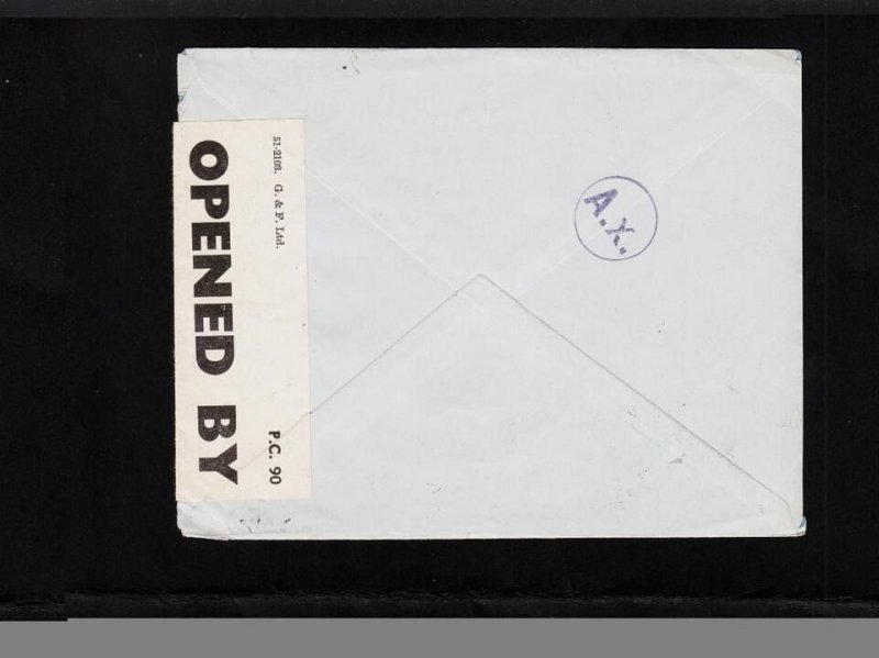 Germany Paris Censor Algeria British Censor PC 90 # 2406 1943 to Geneva z75