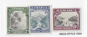 Jamaica Sc #106-108  set of 3 VLH  VF