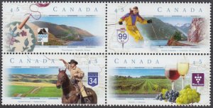 Canada - #1653a Scenic Highways Se-Tenant Block of Four - MNH