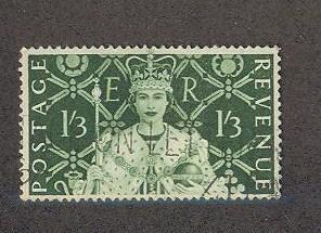 GREAT BRITAIN Sc# 315 USED FVF Queen Elizabeth 1sh3p
