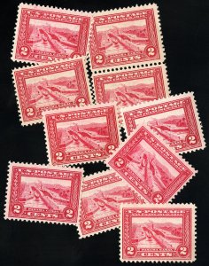 US Stamps # 398 MNH VF Lot Of 10 Post Office Fresh Lot Scott Value $350.00