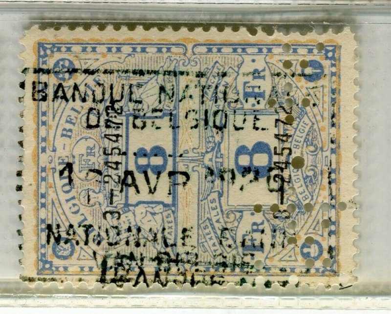 BELGIUM; Early 1900s fine used TAXES FISCALES Revenue issue used value, 8f