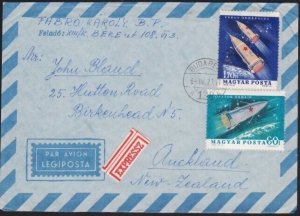 HUNGARY 1964 cover Budapest to New Zealand.................................A6143