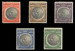 Bahamas #85-89 Cat$89.50, 1930 Seal of the Bahamas set of five, hinged