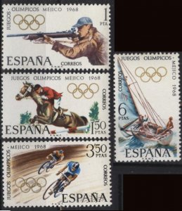 Spain 1543-46 (mnh full set of 4) Mexico City Olympics (1968)