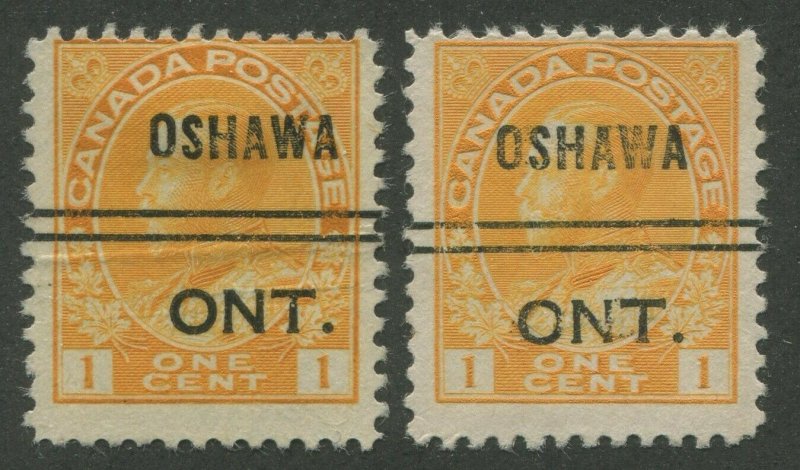 CANADA PRECANCEL OSHAWA 1-105, 1-105d