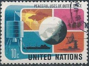 UN 256 (used) 10c peaceful uses of outer space