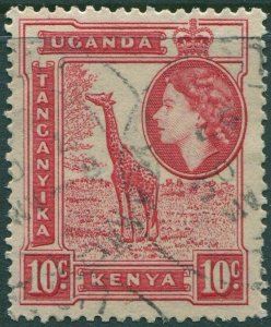 Kenya Uganda Tanganyika 1954 SG168 10c Giraffe QEII FU