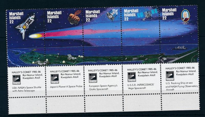 [24408] Marshall Islands 1985 Space Travel Weltraum Halley Comet MNH