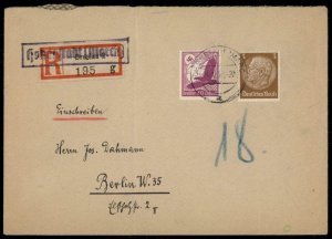 Germany 1939 Hohenstadt March Sudetenland Annexation Registered Provision G72519