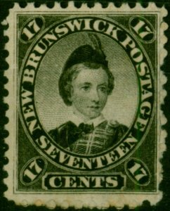 New Brunswick 1860 17c Black SG19 Fine Unused