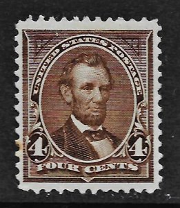 US 1895 Sc. #269 VF NH, one toned perf tip, Cat. Val. $125.00.