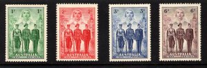 AUSTRALIA  SC# 184-187  VF/MLH