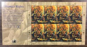 (BJ Stamps) UN-NY. #871-2. 2004 “Human Rights” sheets of 8. MNH. CV $19.75.