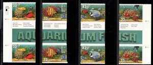 UNITED STATES SC# 3317-20 COMP SET/4 HORZ. GUTTER PAIRS VF/NH