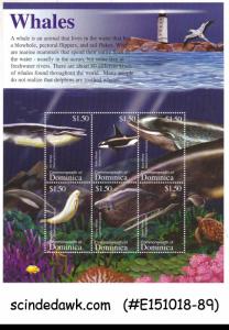 DOMINICA - 2002 WHALES - MINIATURE SHEET MNH