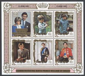 Penrhyn Island #199a Prince William Souvenir Sheet MNH