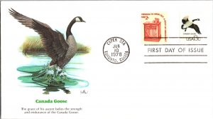United States, First Day Cover, Canada, Birds