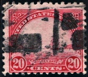 SC#567 20¢ Golden Gate Single (1923) Used