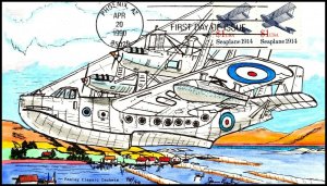 Scott 2468 $1.00 Sea Plane Mail James Paslay Hand Painted FDC Pair 98 Of 100