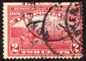 1909, US 2c, Hudson-Fulton, Used, Sc 372