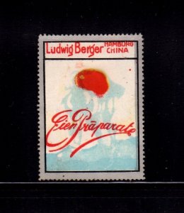 German Advertising Stamp - Ludwig Berger, Hamburg - Egg Preparations