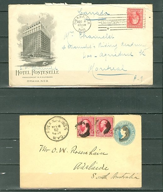 US LOT of (4) EARLY COVERS incl. (2) REGISTERED