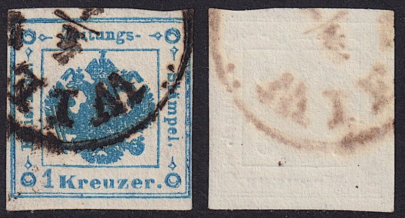 Austria - 1858 - Scott #PR2 - used - Coat of Arms