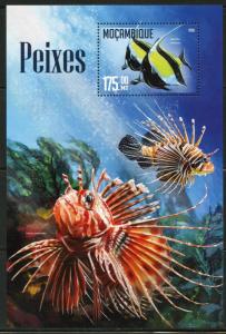 MOZAMBIQUE  2016 FISH SOUVENIR  SHEET MINT NEVER HINGED