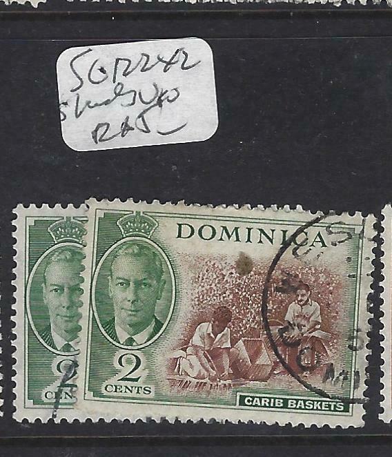 DOMINICA (PP1903B)  KGVI  2C    SG 122  X 2 SHADES   VFU