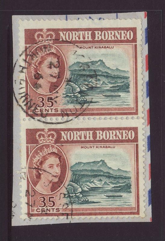 1961 North Borneo 35c x 2 On Piece Fine Used SG400