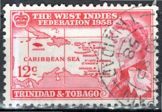 Trinidad & Tobago; 1958; Sc. # 88;  Used Single Stamp