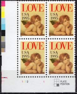 USA; 1995: Sc. # 2948:  MNH Block of Four Single Stamps