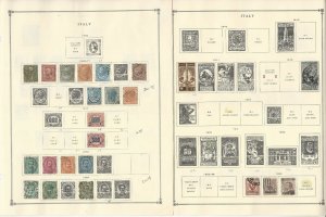 Italy Stamp Collection on 20 Scott International Pages, 1863-1940, JFZ