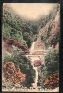 Japan Kobe Nunobiki Waterfall Card Nagasaki to US 1911 B609