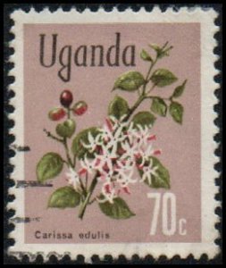 Uganda 123 - Used - 70c Carissa edulis Flower (1969)