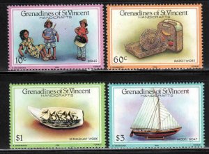 St. Vincent Grenadines #519-22 ~ Cplt Set of 4 ~ Hand Crafts ~ MNH, 1986