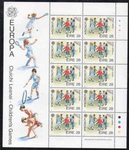 Ireland Sc 744-745 1989 Europa, Childrens Games stamp set in sheets mint NH