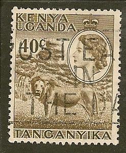 Kenya-Uganda-Tan.  Scott  109  Animal, Queen   Used