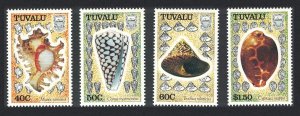 Tuvalu Sea Shells 4v 1991 MNH SG#597-600