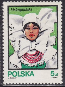 Poland 2595 Traditional Hats, Biskupianski 5.00zł 1983