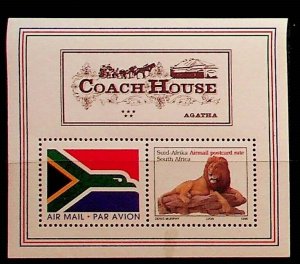 SOUTH AFRICA Sc C6Cf NH SOUVENIR SHEET OF 1996 - ANIMALS - LION