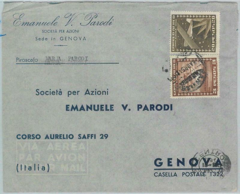 81527 - CHILE - POSTAL HISTORY -    AIRMAIL COVER to ITALY  1954